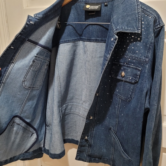 Christine Alexander Embellished Denim Jacket – Size 2X EUC - Picture 4 of 9